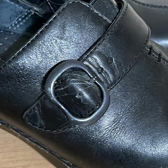 Dansko Women's Western Clogs Sz 6 Black Leather Button Professional Work Shoes - Picture 2 of 16